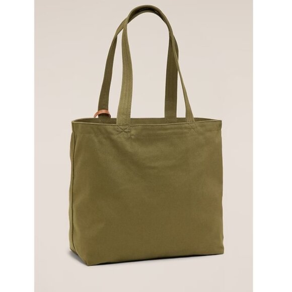 NWT Anna Sui x Old Navy Logo Tote Bag, Avocado Oil (Green) - Picture 3 of 5